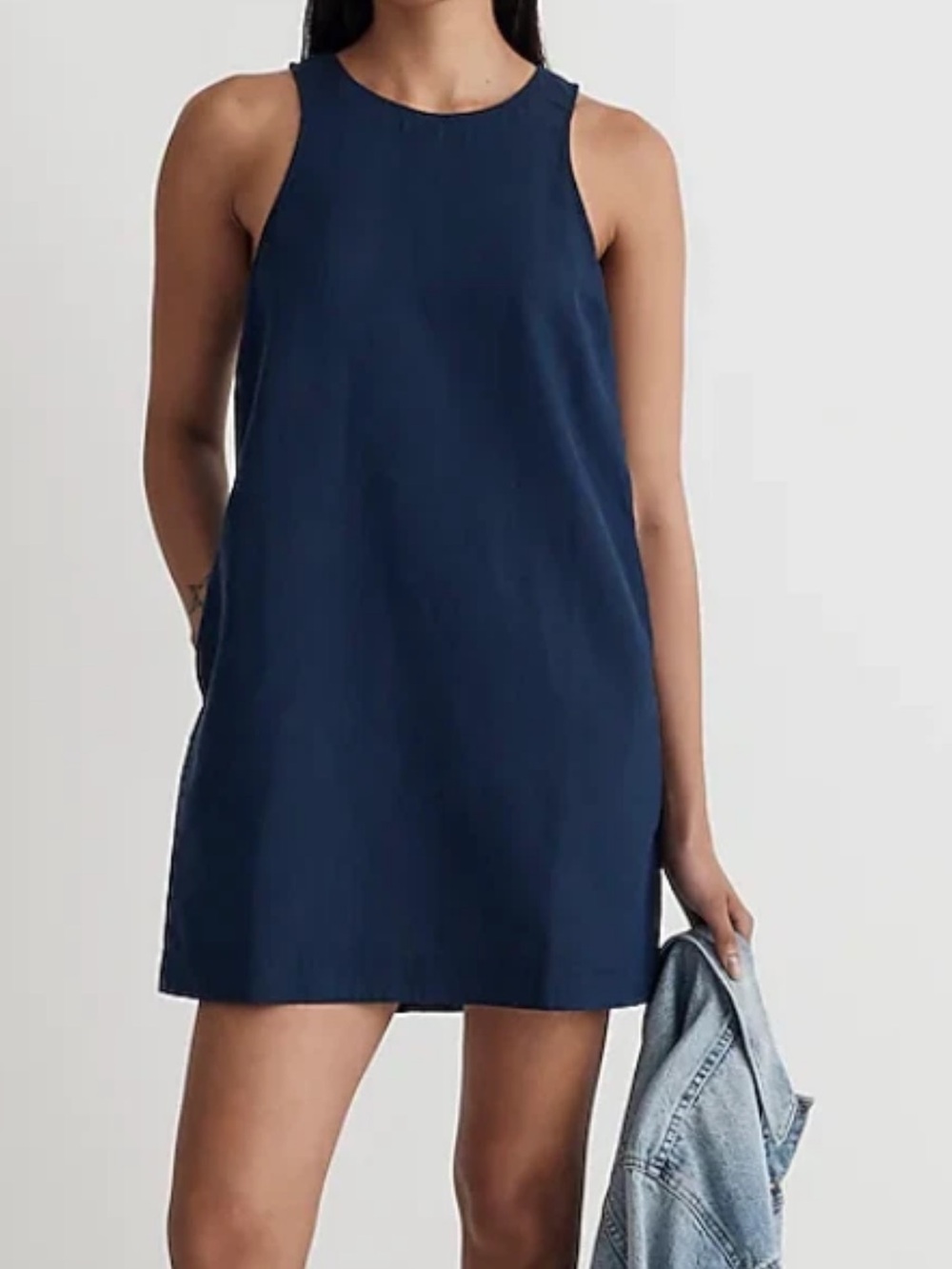 Madewell Navy Cutaway XS NWT Sleeveless Shift Mini Dress